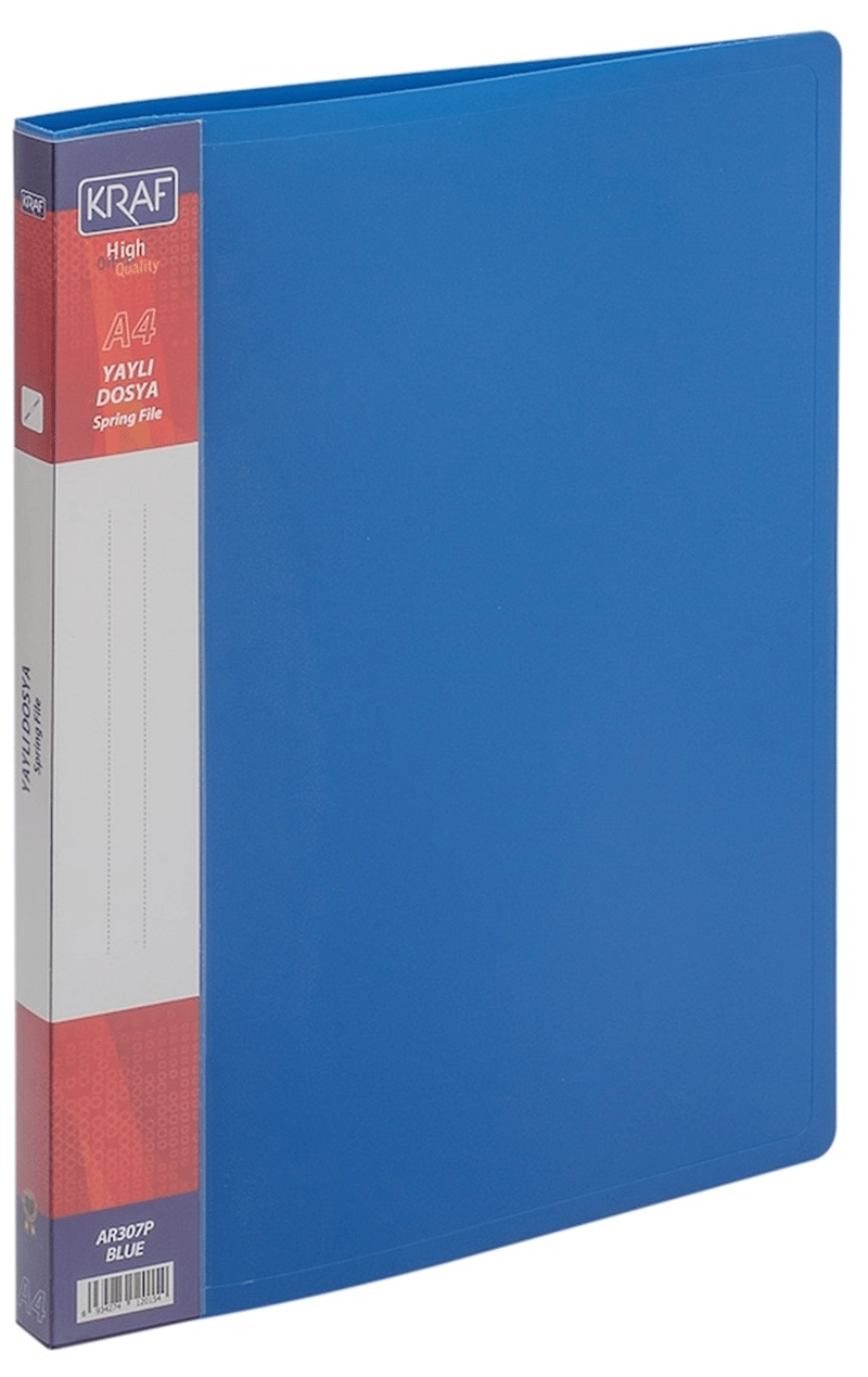 Kraf AR307P Yaylı Dosya (Mavi - Mukavemetli Evrak Arşivleme)