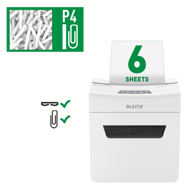 Leitz IQ Office P4 Evrak İmha Makinesi (6 Yaprak Kapasiteli - 8090)
