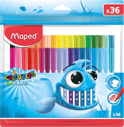 Maped Keçeli Kalem ColorPeps Ocean 36Lı Plastik Poşet 845725