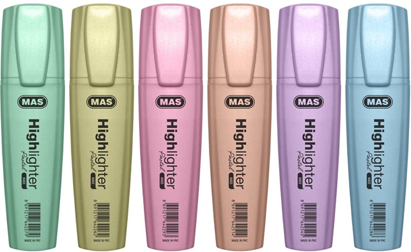 MAS FOSFORLU KALEM 6424 PASTEL 6 LI SET