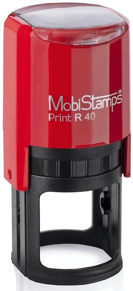 MOBİSTAMPS KAŞE YUVARLAK R-40 MAVİ KEÇELİ
