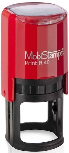 MOBİSTAMPS KAŞE YUVARLAK R-40 SİYAH KEÇELİ