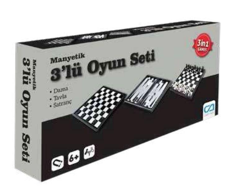 Manyetik 3'Lü Oyun Seti