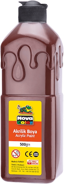NOVA COLOR AKRİLİK BOYA 500 GR KAHVERENGİ NC-387