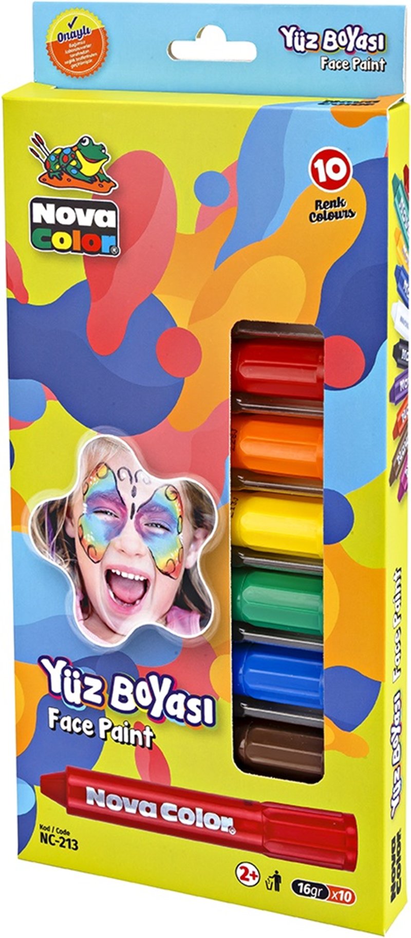 NOVA COLOR YÜZ BOYASI 10 LU SET NC-213