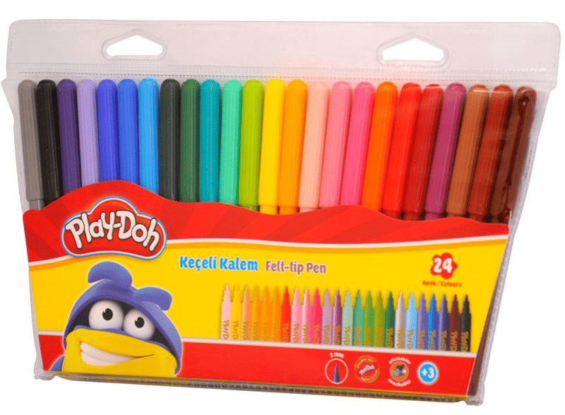 PLAY-DOH KEÇELİ KALEM 24 RENK 2 MM PLAY-KE-006