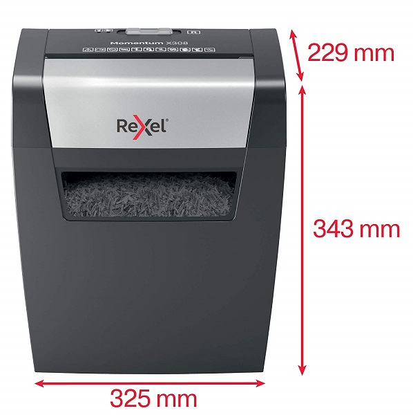 Rexel Momentum X308 Evrak İmha Makinesi (8 Yaprak - P3 - 2104570EU)