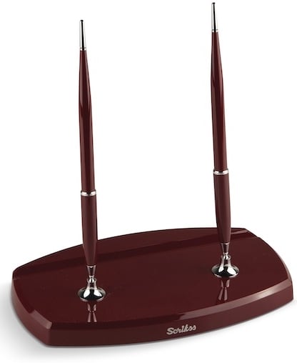 SCRIKSS MASA TAKIMI 17 DOLMA KALEM + TÜKENMEZ KALEM BORDO