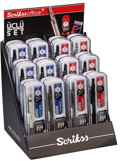 SCRIKSS OFFICE VERSATİL KALEM GRAPH-X METAL 0.5 - 0.7 24 LÜ STAND