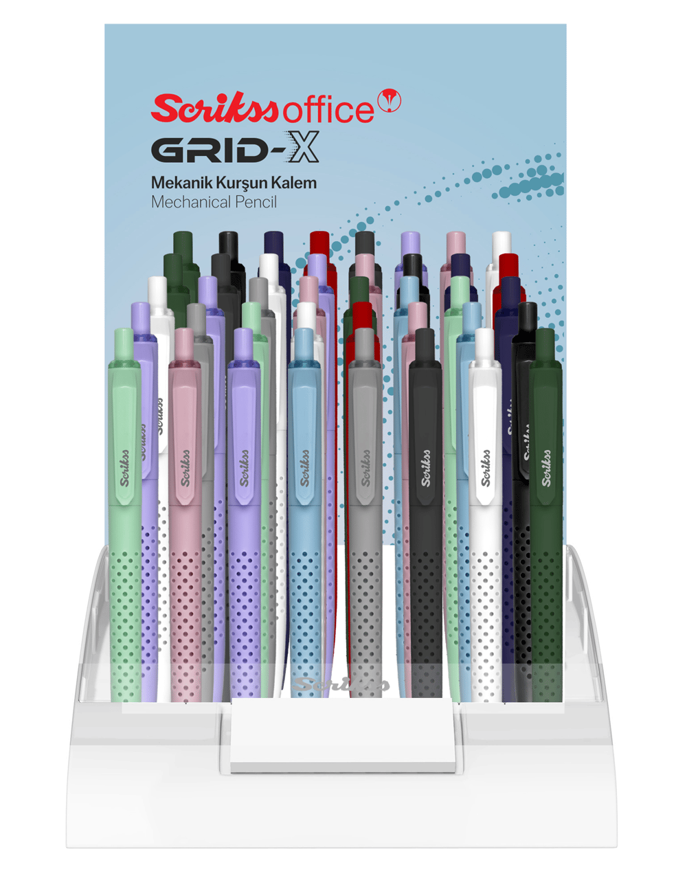 SCRIKSS OFFICE VERSATİL KALEM GRID-X 0.5-0.7 40 LI STAND
