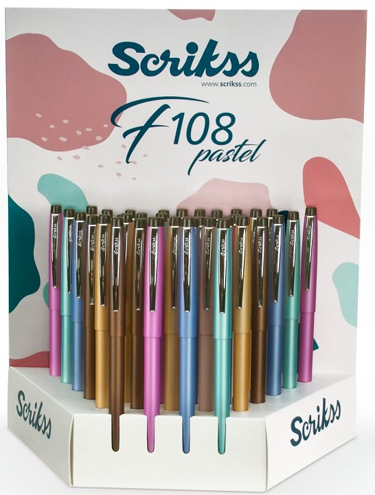 SCRIKSS TÜKENMEZ KALEM F108 36 LI STAND COLOR