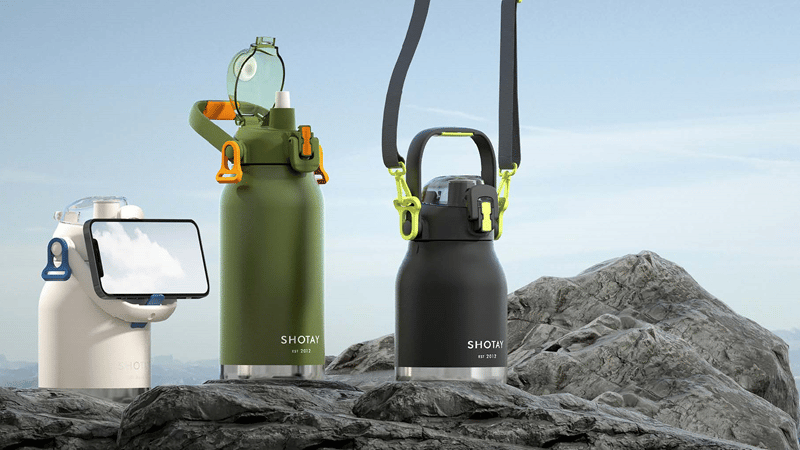 SHOTAY MATARA ÇELİK TERMOS 1000 ML PHONE HOLDER SHT-ST-8250