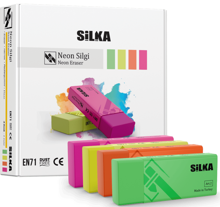 SİLKA SİLGİ NEON 4 RENK 20 Lİ ART.2