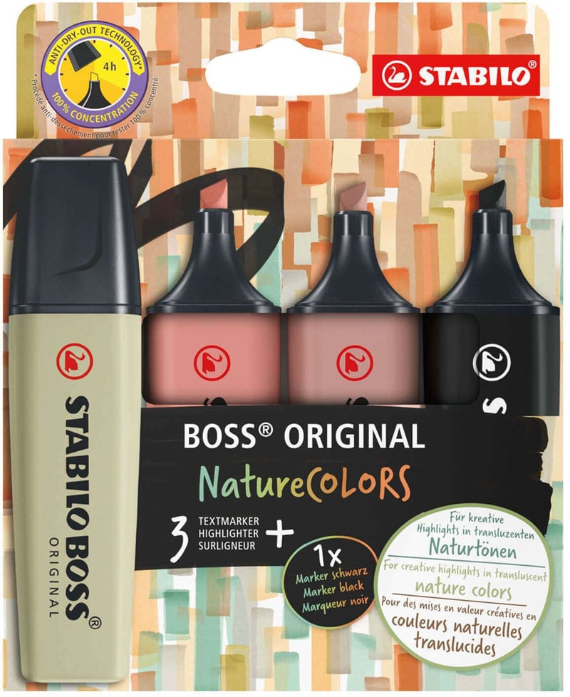 STABILO FOSFORLU KALEM BOSS NATURECOLORS SET 4 LÜ 70/4-2-3