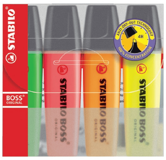 STABILO FOSFORLU KALEM BOSS ORIGINAL SET  4 LÜ 70/4