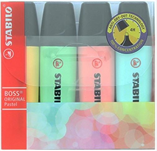 STABILO FOSFORLU KALEM BOSS ORIGINAL SET  4 LÜ PASTEL 70/4-2