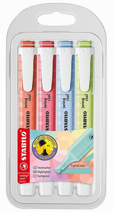 STABILO FOSFORLU KALEM SWING COOL PASTEL SET 4 LÜ 275/4-08-1