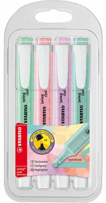 STABILO FOSFORLU KALEM SWING COOL PASTEL SET 4 LÜ 275/4-08