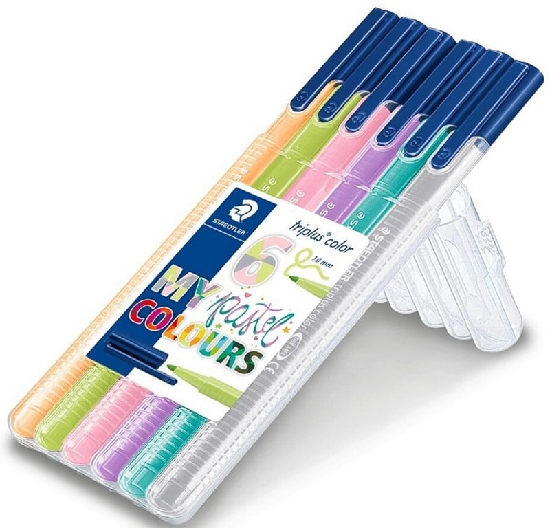 STAEDTLER KEÇELİ KALEM TRIPLUS COLOR 1.0 SET PASTEL RENKLER 6 LI 323 SB6CS01