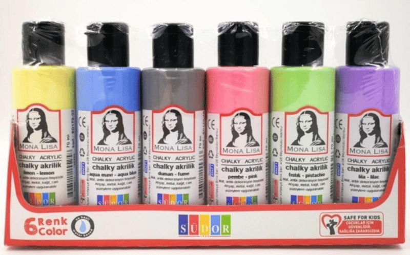 SÜDOR AKRİLİK BOYA SET 70ML CHALKY 6LI SD1006C