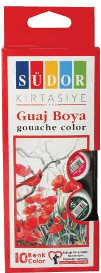 SÜDOR GUAJ BOYA SET 10X15 ML SD522
