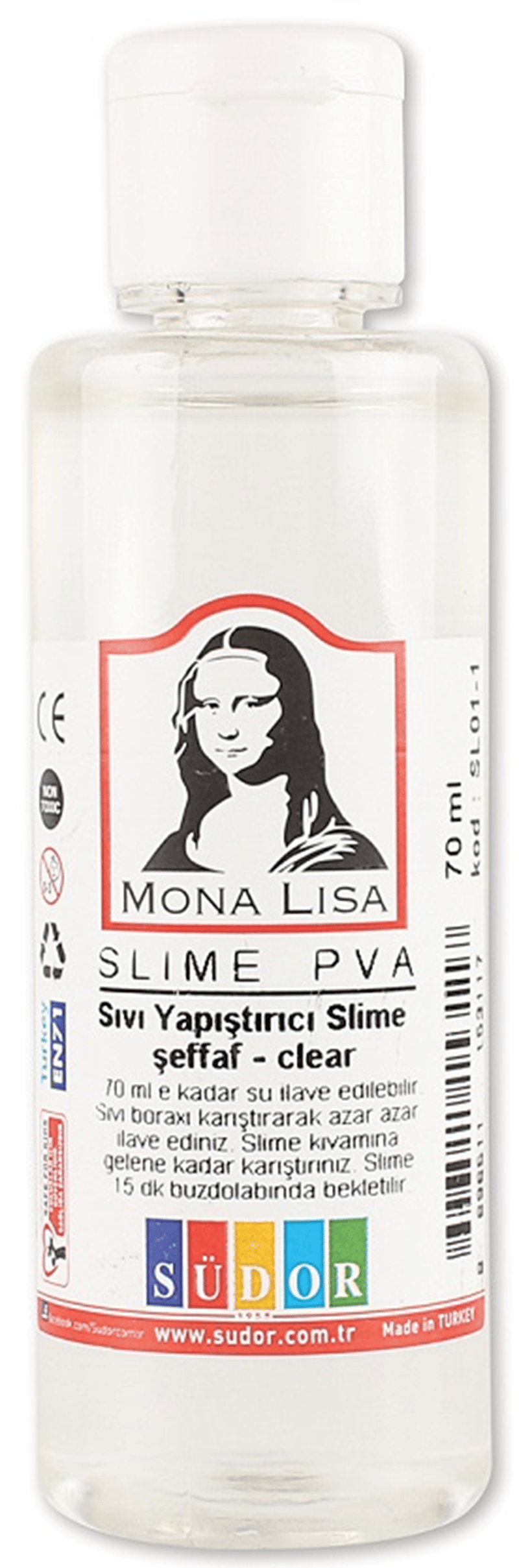 SÜDOR SLIME 70 ML ŞEFFAF SL01-1
