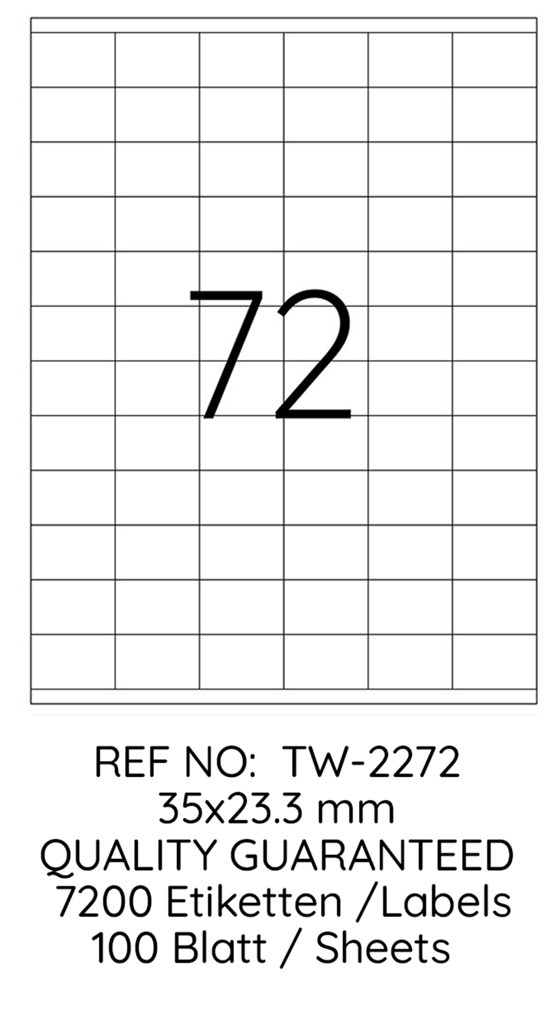 TANEX LASER ETİKET TW-2272 35 X 23.3 MM 100 LÜ