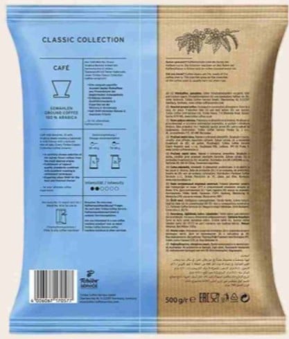 TCHIBO FİLTRE KAHVE CAFE CLASSİC MİLD 500g 506448