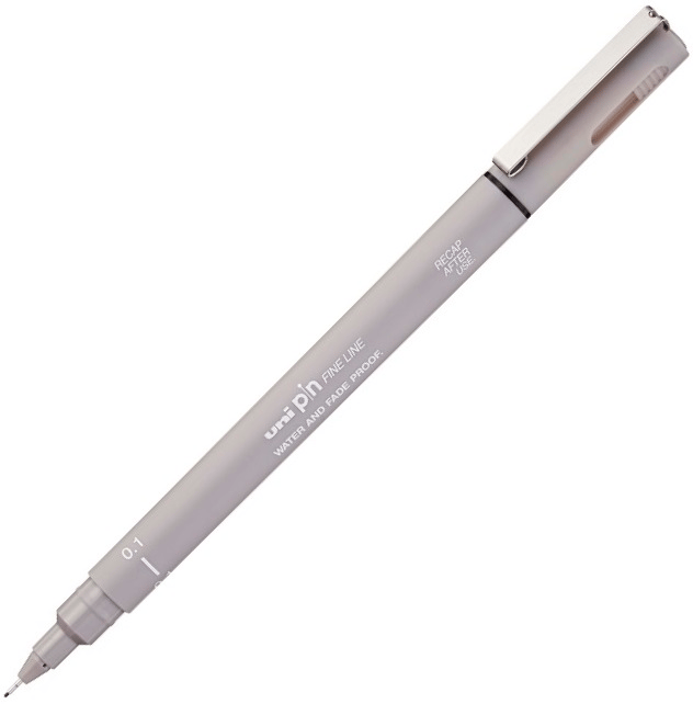 Uniball Drawing Pen Pin01-200 0.1 Açık Gri