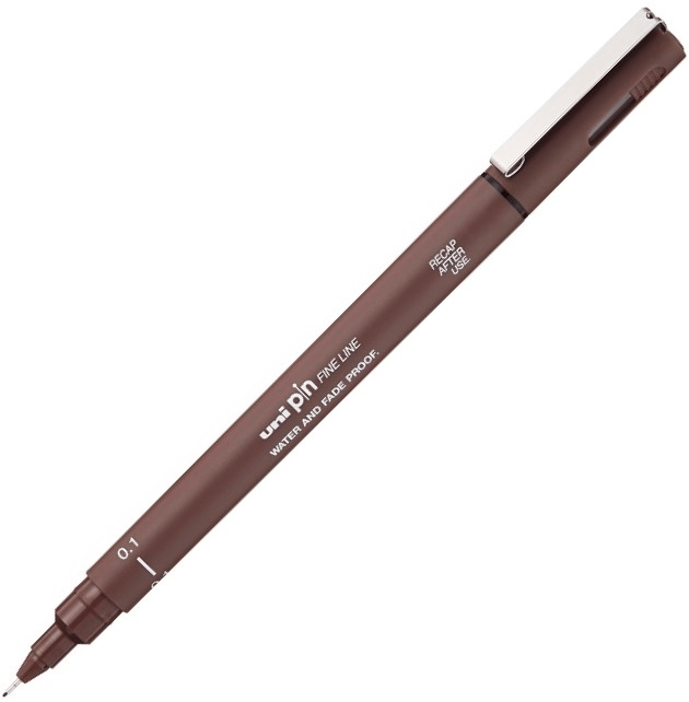 Uniball Drawing Pen Pin01-200 0.1 Sepya