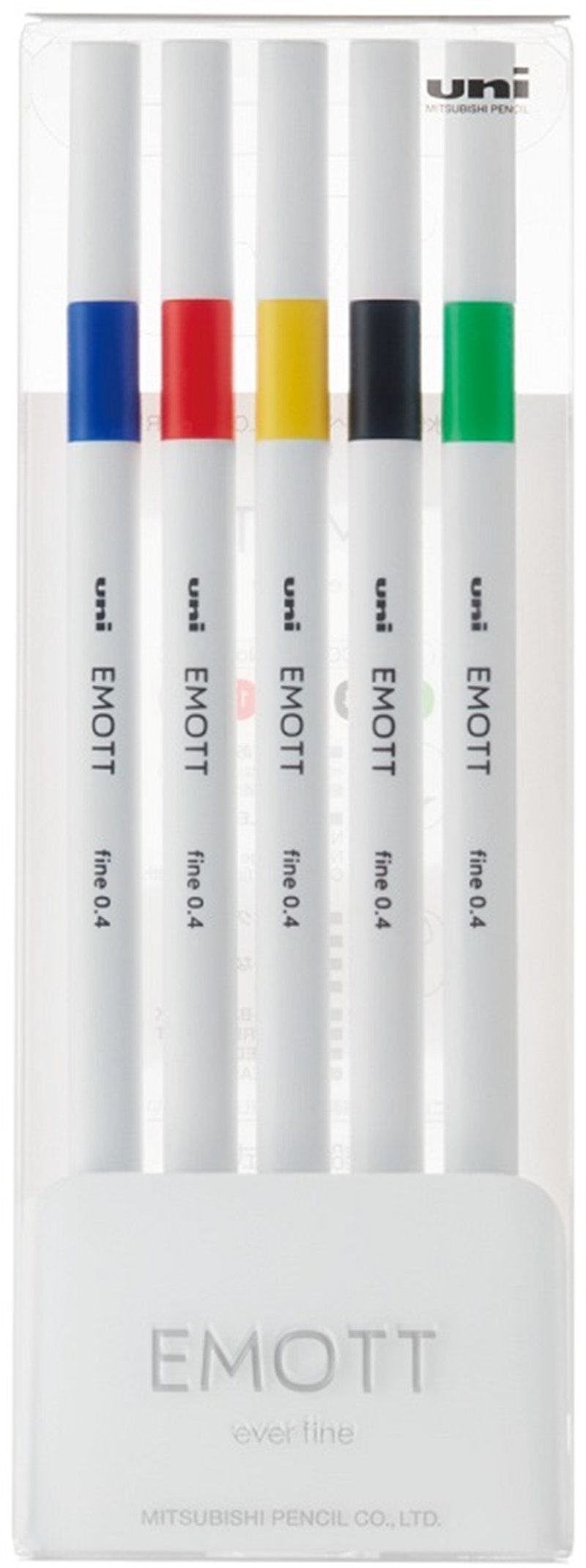 UNİ FINELINER KALEM EMOTT SET PEM-SY/5C.01 0.4 CANLI RENKLER 5 Lİ