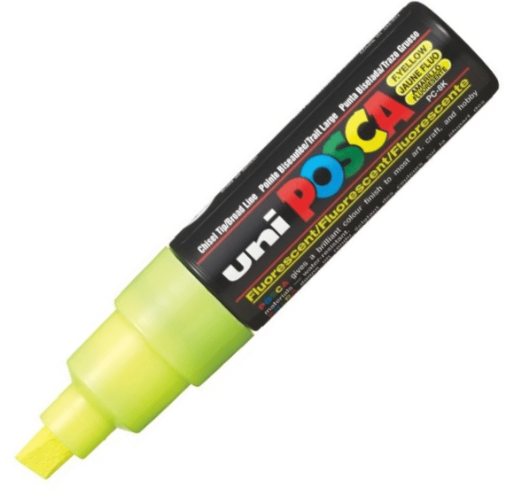 UNİ POSTER MARKÖRÜ POSCA PC-8K 8.0 FOSFORLU SARI