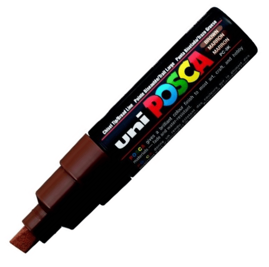 UNİ POSTER MARKÖRÜ POSCA PC-8K 8.0 KAHVERENGİ