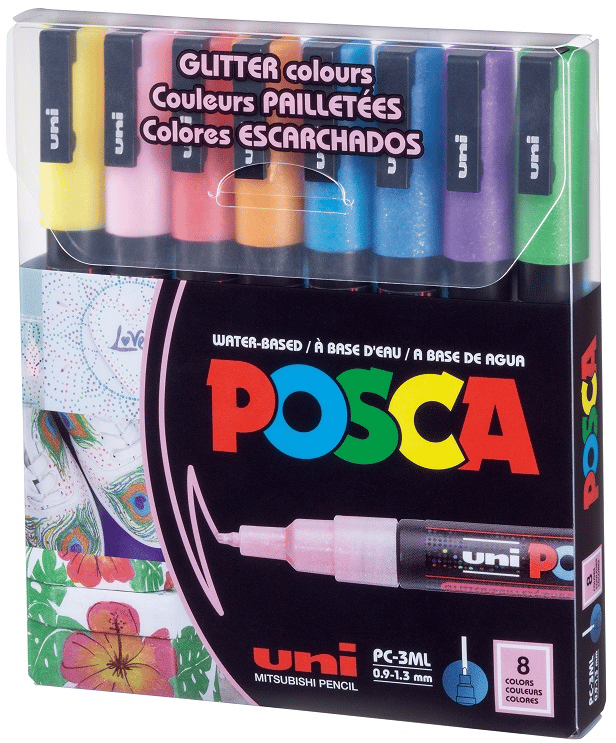 UNİ POSTER MARKÖRÜ POSCA SET PC-3ML/8C GC 0.9-1.3 SİMLİ 8 Lİ
