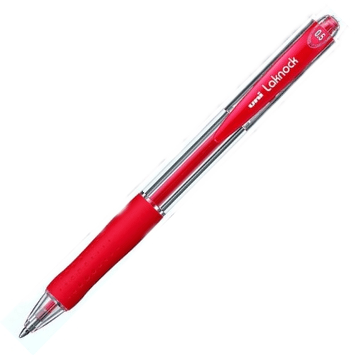 UNİ TÜKENMEZ KALEM LAKNOCK SN-100 0.5 KIRMIZI