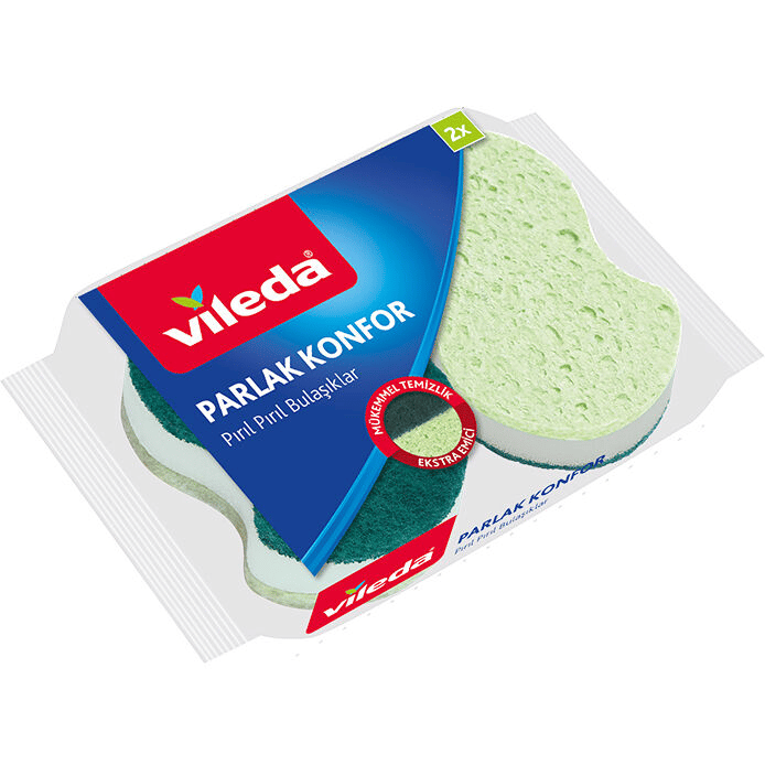VİLEDA SÜNGER VİSCOSE PARLAK KONFOR OLUKLU 2 Lİ 146233