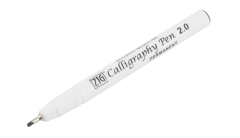 Zig Kaligrafi Kalemi PCA-210 Permanent 2.0 mm Siyah