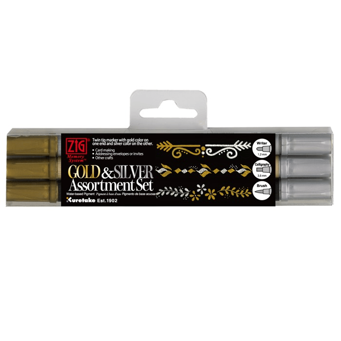 Zıg Yazı Seti Metalik Gold&Sılver Ms/3Vgs 3Lü