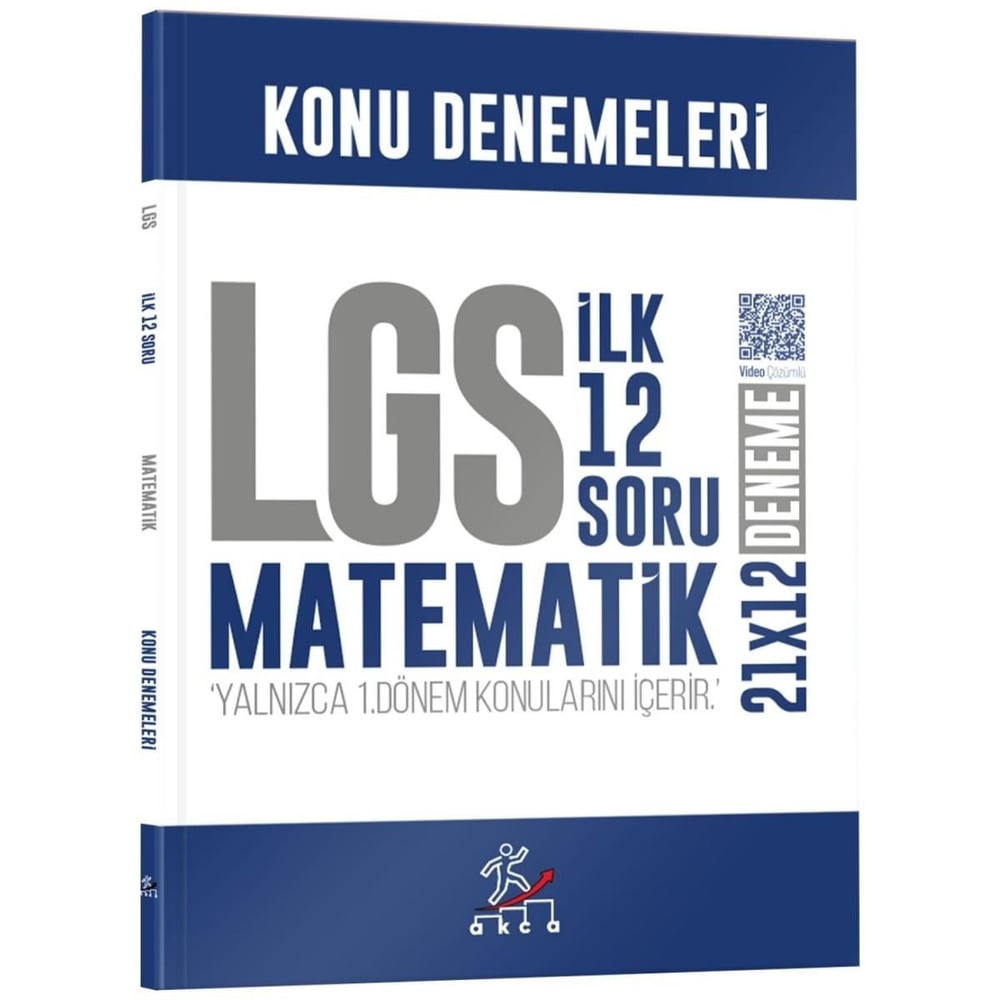 İbrahim Akca 8. Sınıf LGS Matematik 1. Dönem İlk 12 Soru Konu Denemeleri KR Akademi Yayınları 