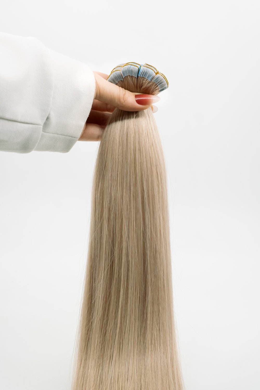Platin Rengi Bant Kaynak Saç | 65 cm