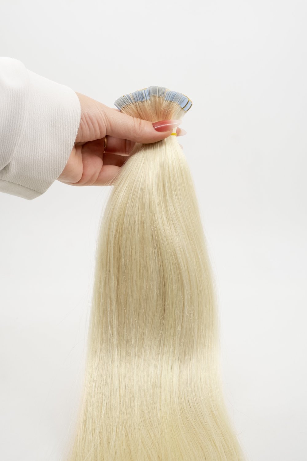 Platin Rengi Bant Kaynak Saç | 65 cm