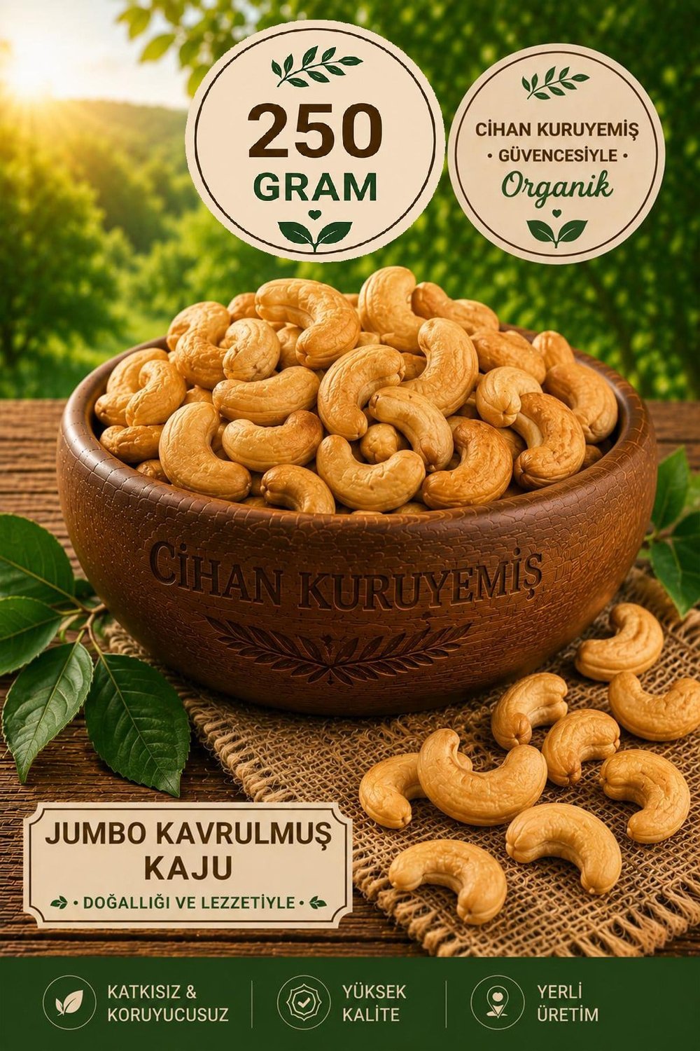 250gr. Antep Fıstığı 250gr. Kavrulmuş Badem  250gr. Kavrulmuş Kaju 250gr. Kavrulmuş Fındık İçi 4'lü Set 
