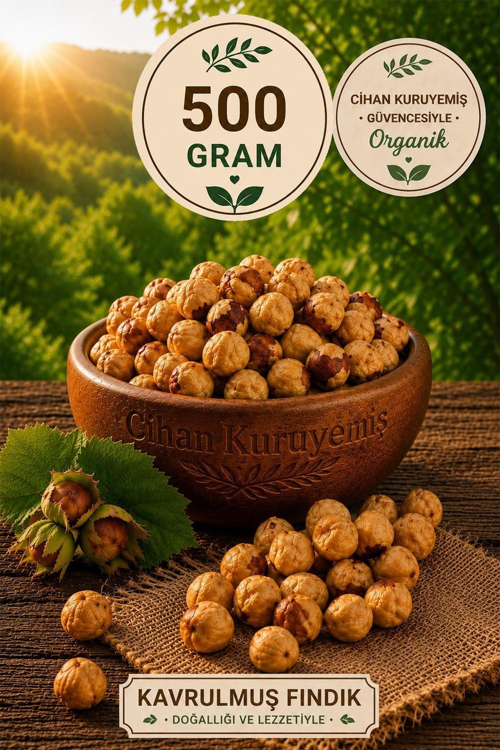 500gr. Kavrulmuş Badem  500gr. Kavrulmuş Kaju 500gr. Kavrulmuş Fındık İçi 500gr. Tuzlu Fıstık 4'lü Set 