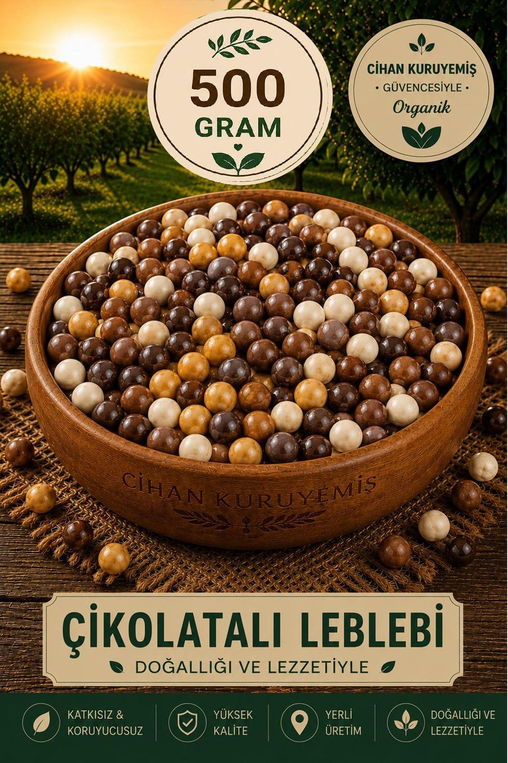 500gr. Kıtır Leblebi 500gr. Köy Leblebisi 500gr. Sarı Leblebi 500gr. Çikolatalı Leblebi 4'lü Set