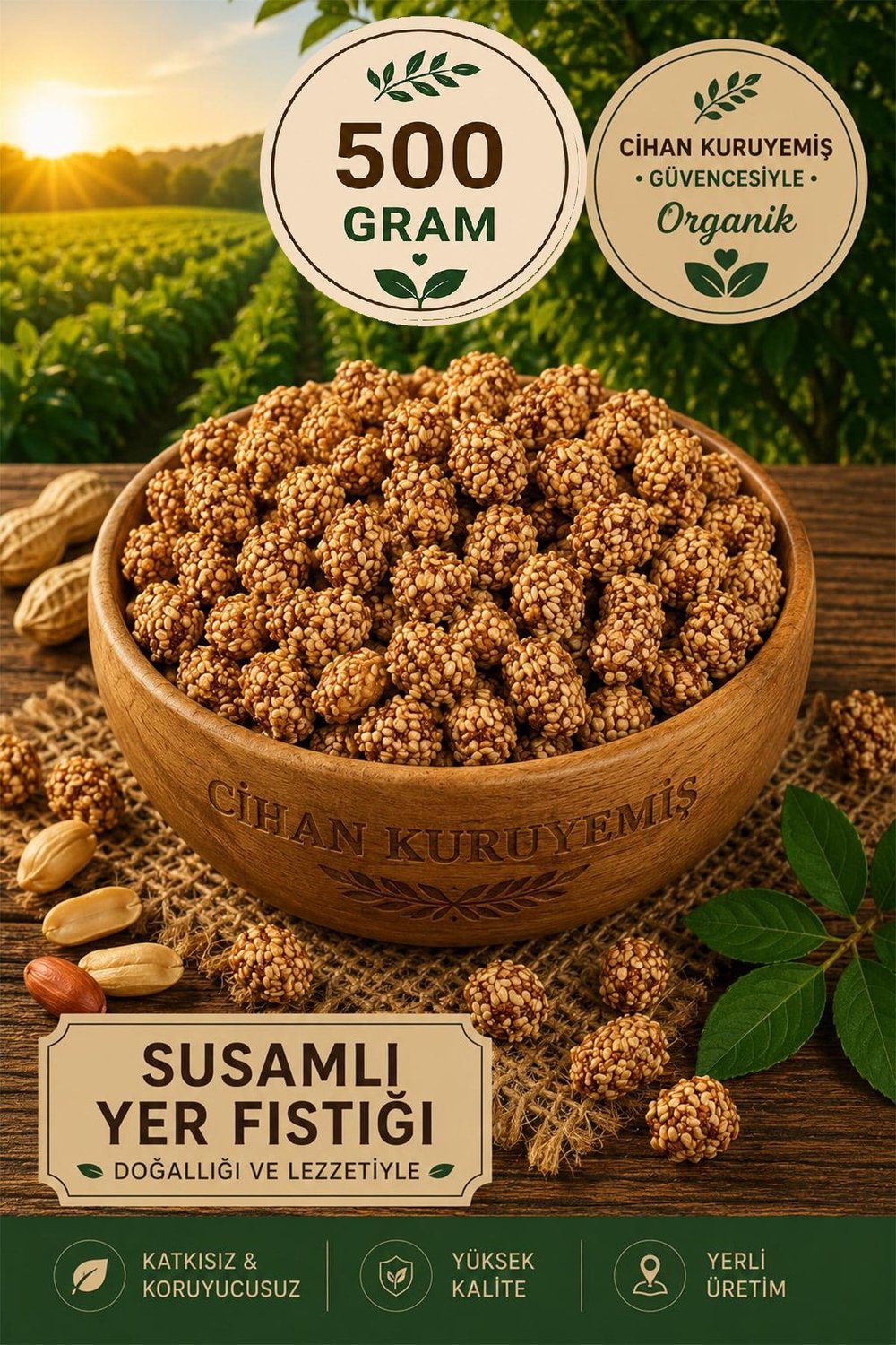 500gr. Tuzlu Fıstık  500gr.  Soslu Fıstık 500gr. Susamlı Fıstık 500gr. Kaplama Fıstık 4'lü Set