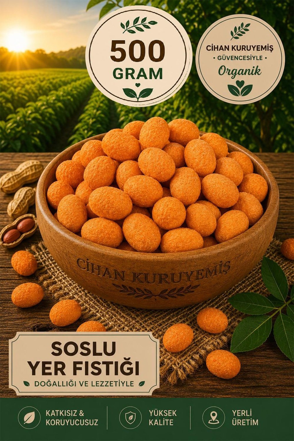 500gr. Tuzlu Fıstık  500gr.  Soslu Fıstık 500gr. Susamlı Fıstık 500gr. Kaplama Fıstık 4'lü Set