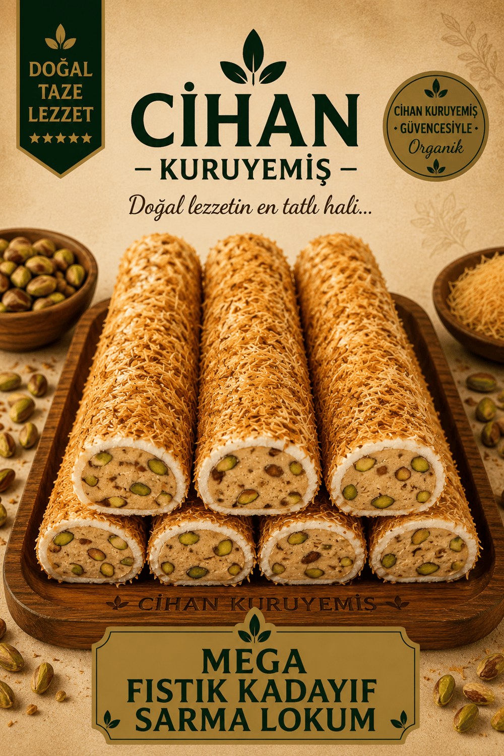 Mega Fıstık Kadayıf Specıal Sarma Lokum