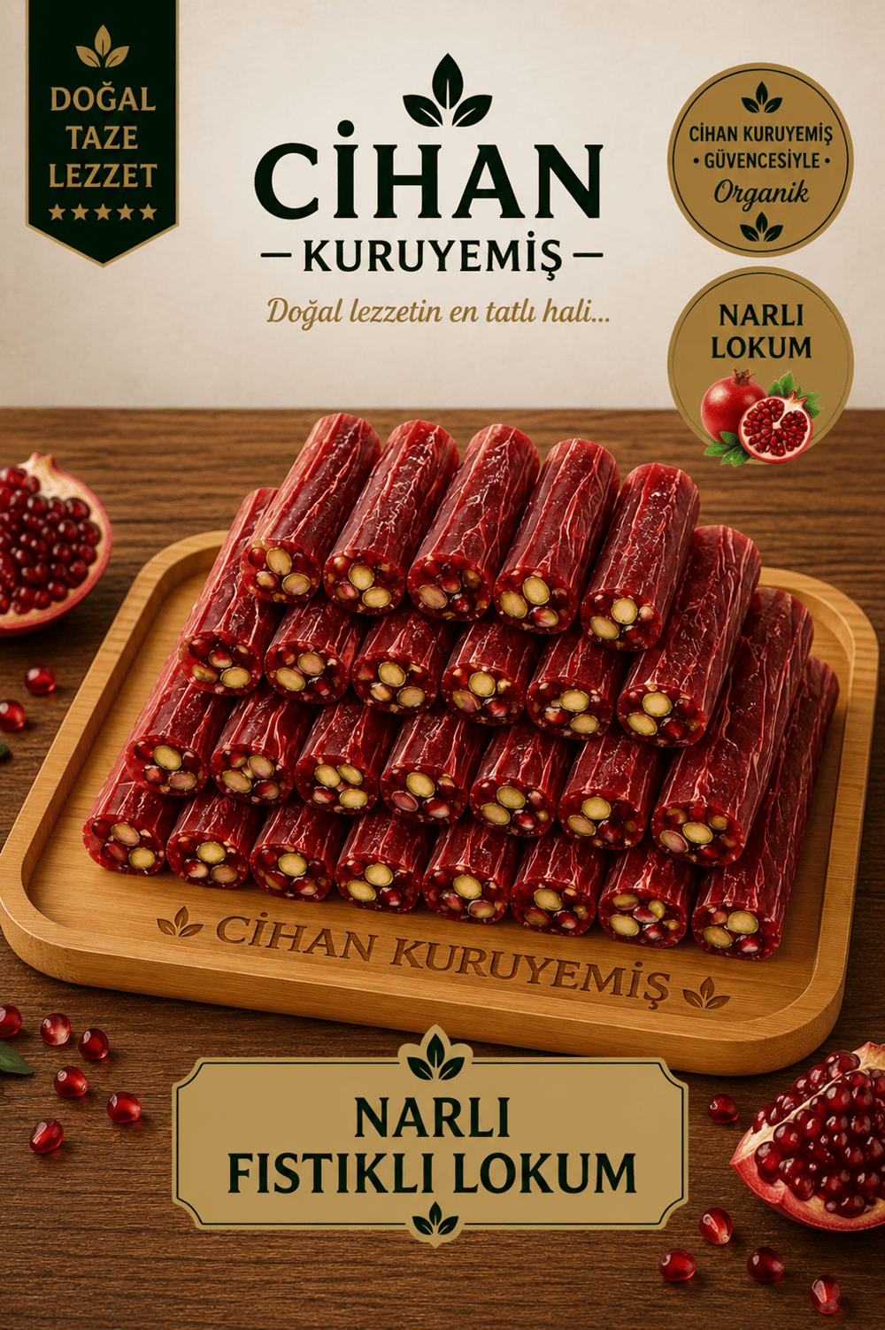 Narlı Fıstıklı Fitil Lokum