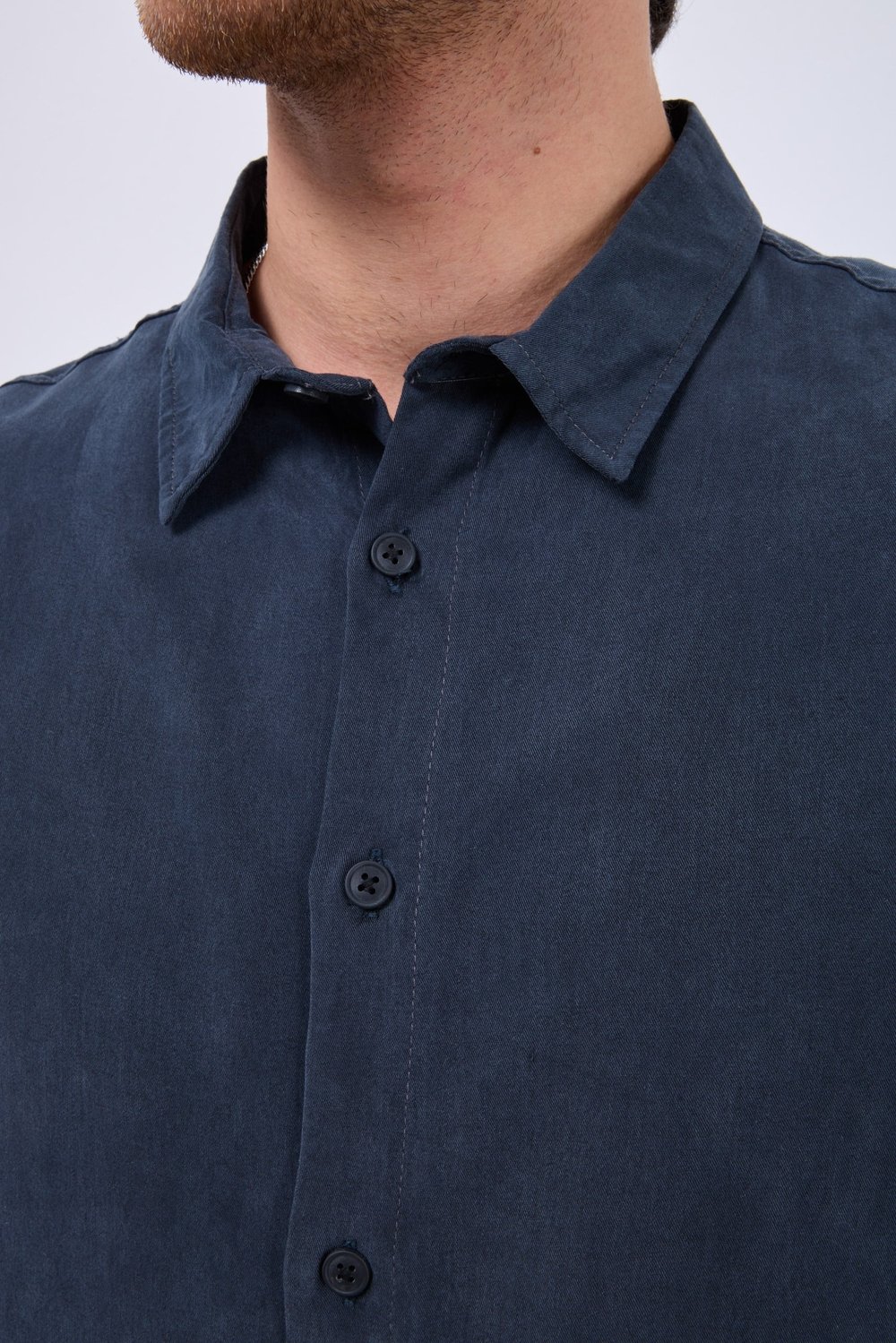 %100 Tensel Oversize Yıkamalı Gömlek