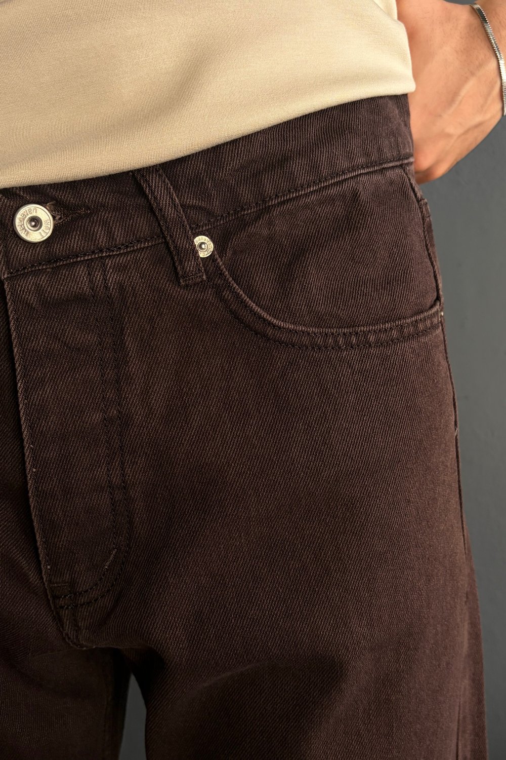 Acı Kahve Baggy Jean Pantolon